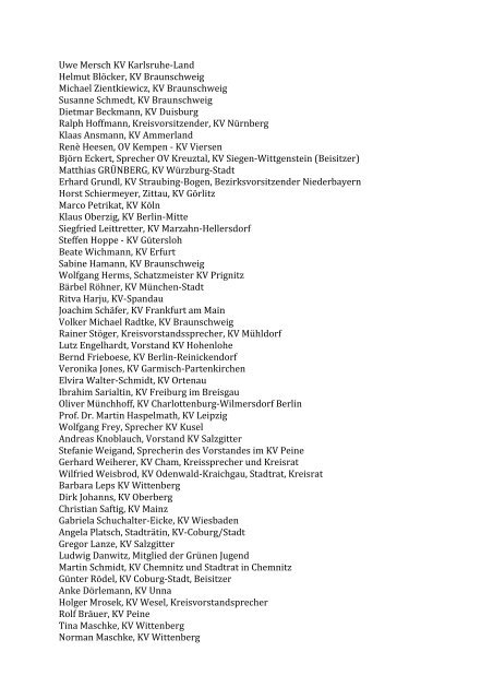 Stand 23.01.2012 Liste der UnterzeichnerInnen für die taz-Anzeige ...