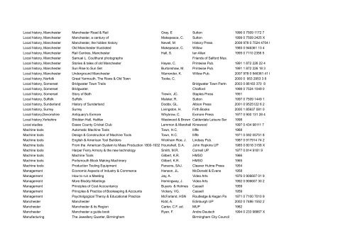 Library Catalogue - Chetham's Library