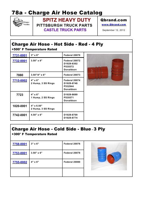 78a - Charge Air Hose Catalog - QBrand.com