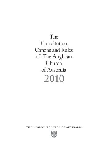 Canon 1995 - Anglican Church of Australia
