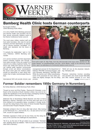 Bamberg Health Clinic hosts German counterparts - USAG Bamberg ...