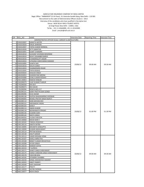 to Download - Agriculture Insurance Company of India Ltd.