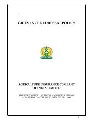 Grievance Redressal Policy - Agriculture Insurance Company of ...
