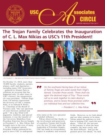 2011 Winter Newsletter - Giving to USC