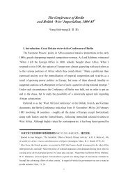 The Conference Of Berlin And British New Imperialism 1884 85