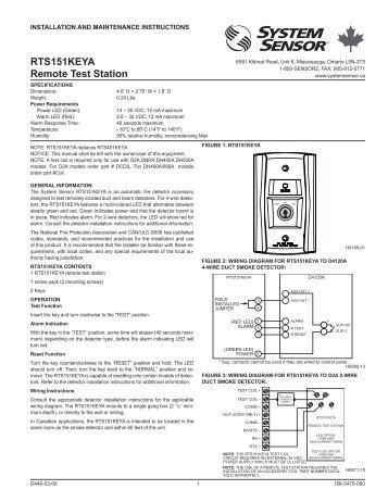 Installation Instructions - System Sensor Canada