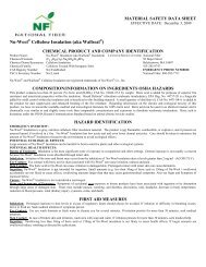 NuWool MSDS (Material Safety Data Sheet) PDF - National Fiber