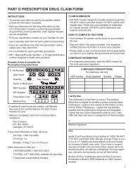 MEDICARE PRESCRIPTION DRUG CLAIM FORM