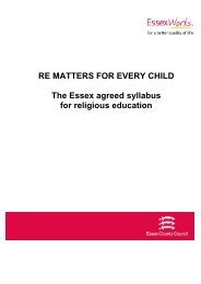 RE Matters for Every Child - Essex County Council