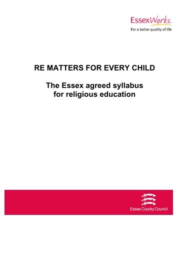 RE Matters for Every Child - Essex County Council