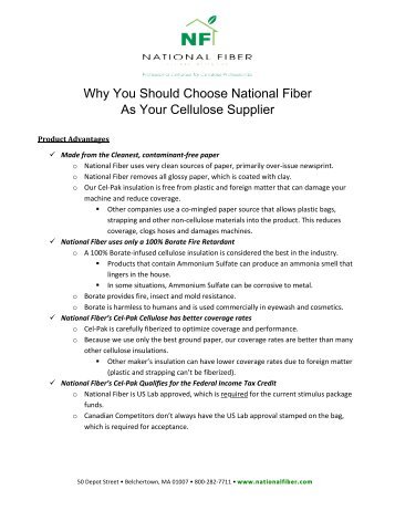 Why You Should Choose National Fiber As Your Cellulose Supplier