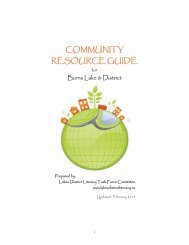 Community Resource Guide '2013' - Burns Lake