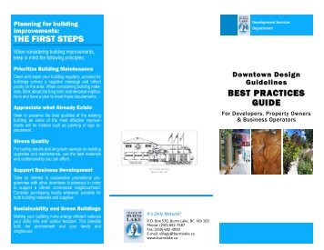 Downtown Design Best Practices Brochure (PDF) - Burns Lake ...
