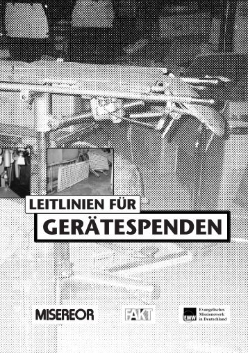 Leitlinien fÃ¼r GerÃ¤tespenden - Drug donation