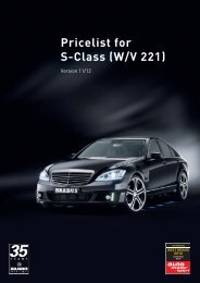 Pricelist for S-Class (W/V 221) - Lenartowicz