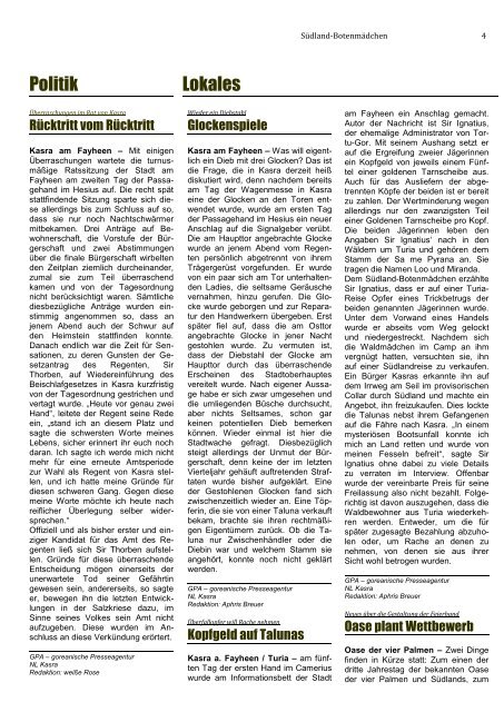 6. Ausgabe - Oase der Vier Palmen