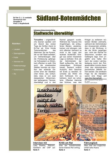 9. Ausgabe - Oase der Vier Palmen