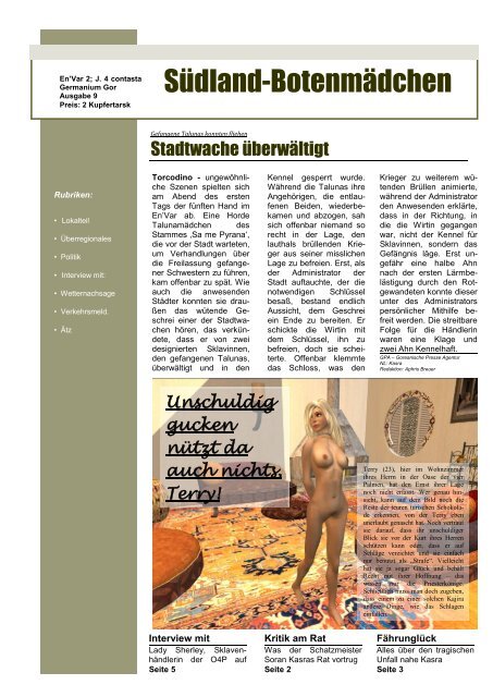 9. Ausgabe - Oase der Vier Palmen
