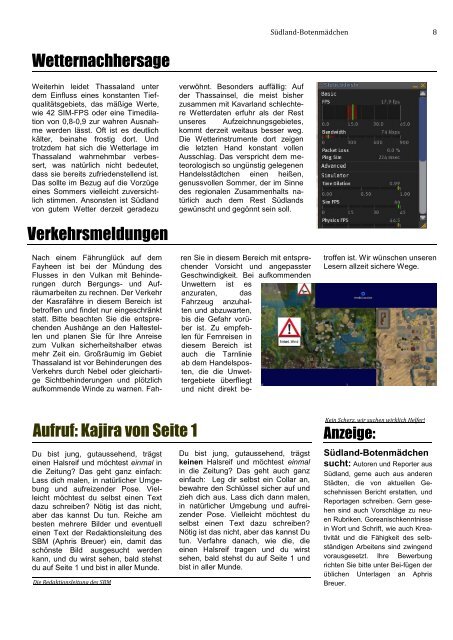 9. Ausgabe - Oase der Vier Palmen