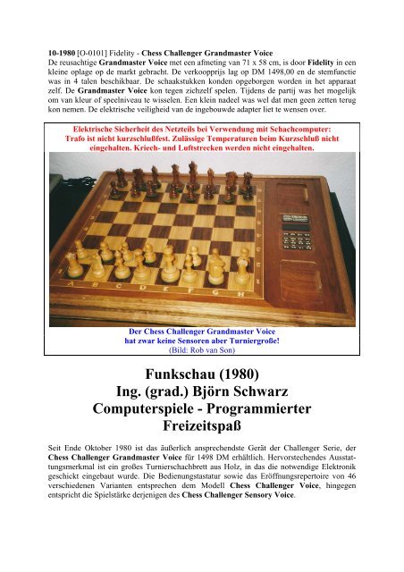 Hans-Peter Ketterling Chess Challenger Grandmaster Voice