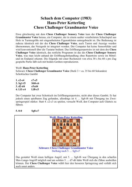 Hans-Peter Ketterling Chess Challenger Grandmaster Voice