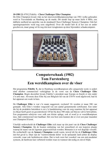 [K-0701] Fidelity - Chess Challenger Elite Champion