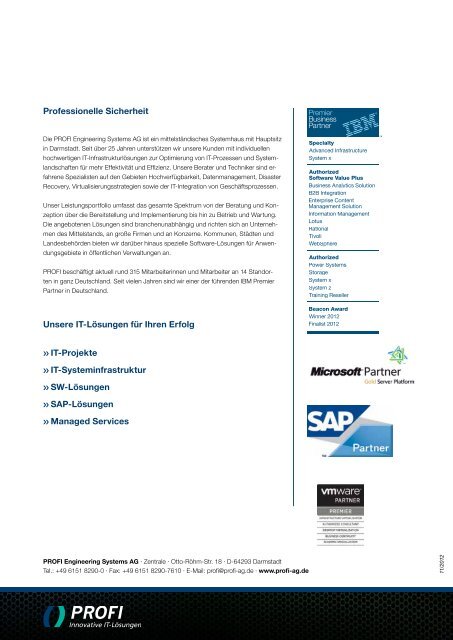 HOESCH SCHWERTER PROFILE - PROFI Engineering Systems AG