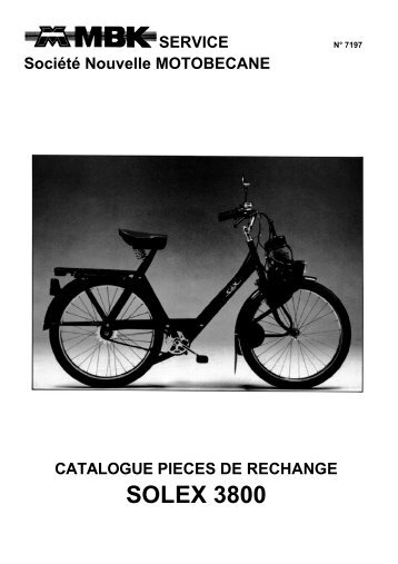 Catalogue des piÃ¨ces de rechange - Solex 3800 - SoleX'in