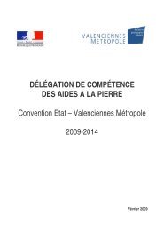 Convention d'aide Ã  la pierre - Valenciennes MÃ©tropole