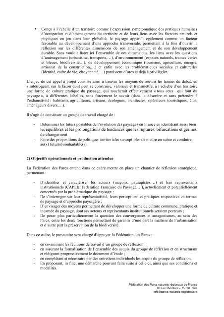 Cahier des charges ÃTUDE PROSPECTIVE ET PAYSAGE 1 ...