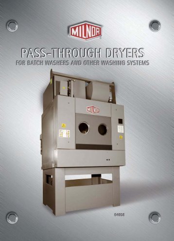 Milnor Pass-Through Dryers Brochure - Steiner-Atlantic