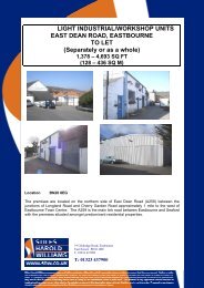 LIGHT INDUSTRIAL/WORKSHOP UNITS EAST DEAN ROAD ...