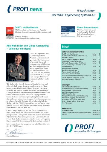 PROFI news - PROFI Engineering Systems AG