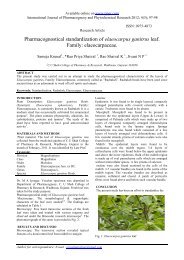 Pharmacognostical standardization of elaeocarpus ganitrus leaf ...