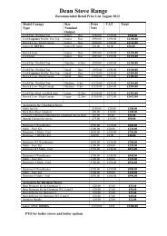 Dean Stoves - Dealer list August 2012-3 - Cambridge Stoves