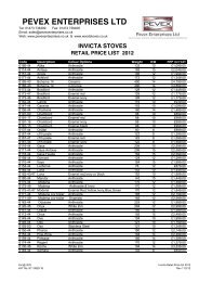 Invicta Stove Retail price list 2012 - Cambridge Stoves