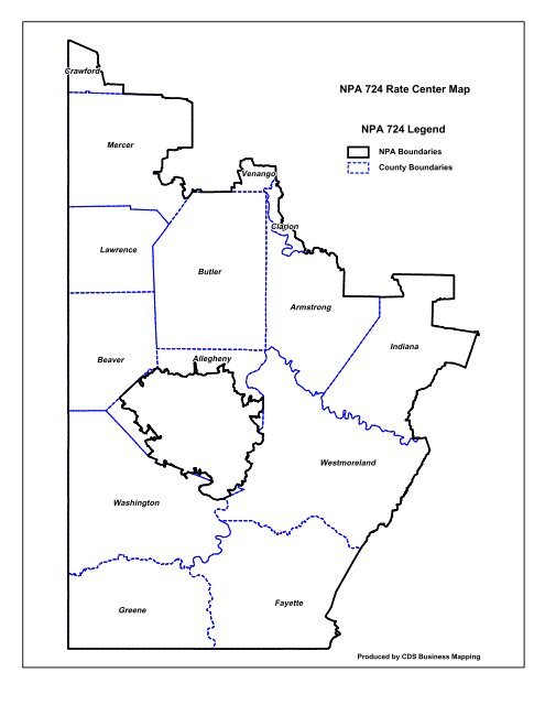 724/878 Area Code Map