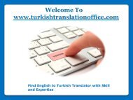 Find Skillful English to Turkish Translator