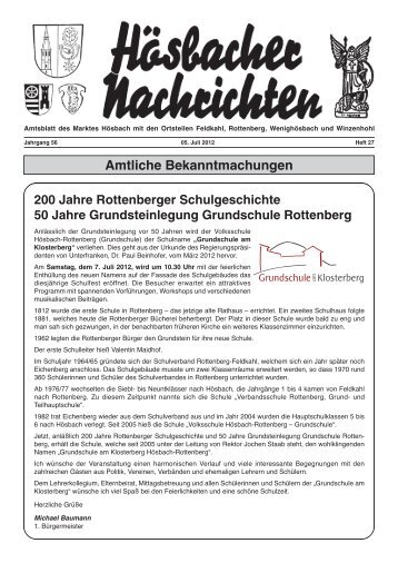 Amtliche Bekanntmachungen - Druckerei & Verlag Valentin Bilz Gmbh