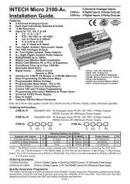 INTECH Micro 2100-A4. Installation Guide.