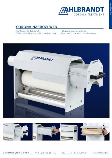 corona narrow web - Ahlbrandt System GmbH