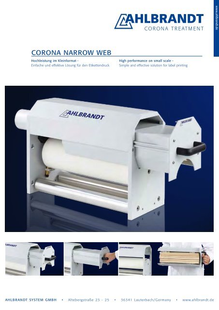 corona narrow web - Ahlbrandt System GmbH