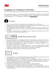 Grundlagen zur Verklebung von 3M Folien