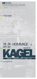 kagel-programmheft Din lang hoch-.indd - SaarlÃ¤ndischer Rundfunk