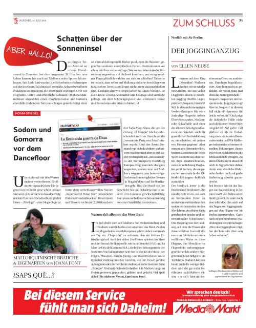 Die inselzeitung mallorca juli 2015