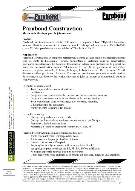 Parabond Construction - DL Chemicals