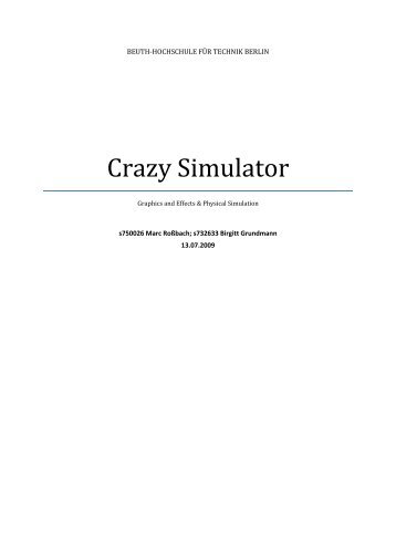 Crazy Simulator - Prof. Dr. Henrik Tramberend - Beuth Hochschule ...