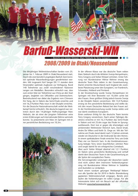 Wasserski Magazin_01-09.indd - Barfuss Wasserski