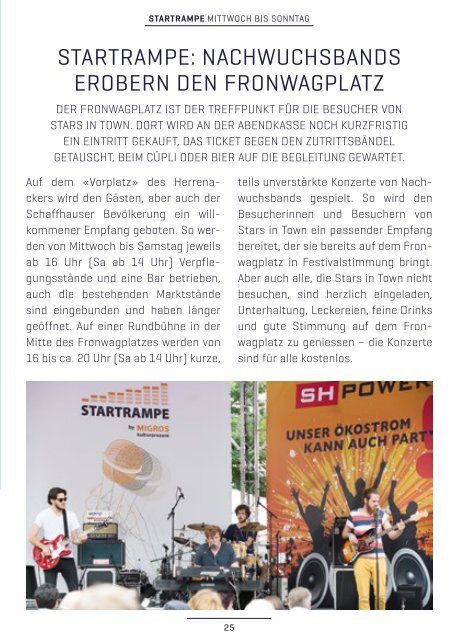 Programmheft Stars in Town 2015