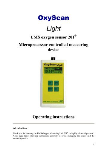 OxyScan Light - UMS GmbH and Co. KG